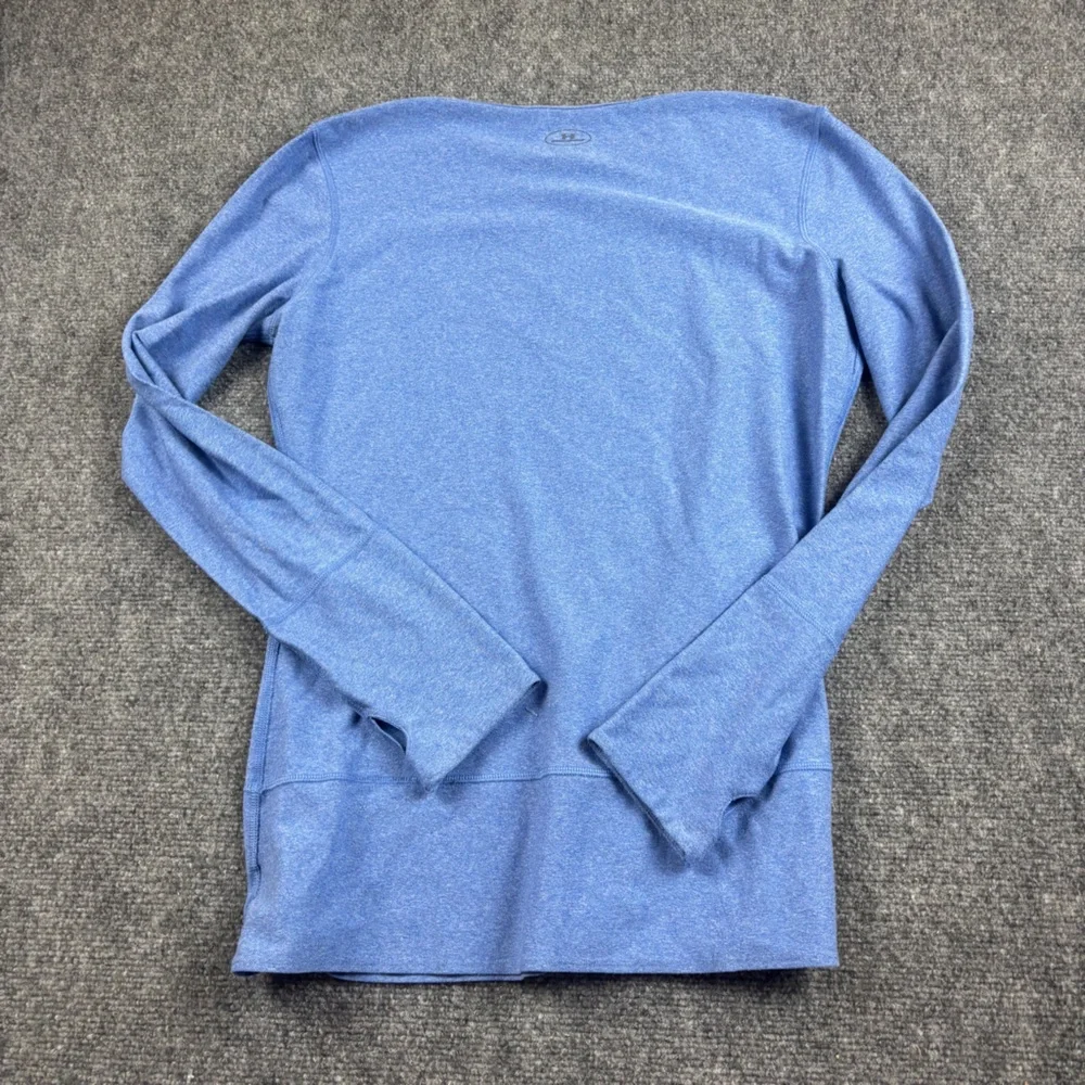UNDER ARMOUR Women’s Blue long Sleeve Fitted AllweatherGear athletic shirt Large - Picture 2 of 8